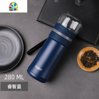 茶水分离保温杯男士泡茶杯子玻璃茶叶喝茶带过滤网便携女水杯防摔 FENGHOU 灰色-300ML(杯套+礼品盒)