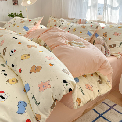 床上四件套纯棉全棉2026新款儿童床单被套床笠三件套床品_134