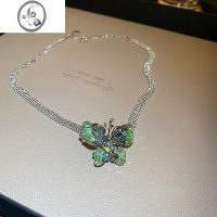 JiMi蝴蝶项链女款2023新款轻奢高级感清冷感甜酷锁骨链choker颈链