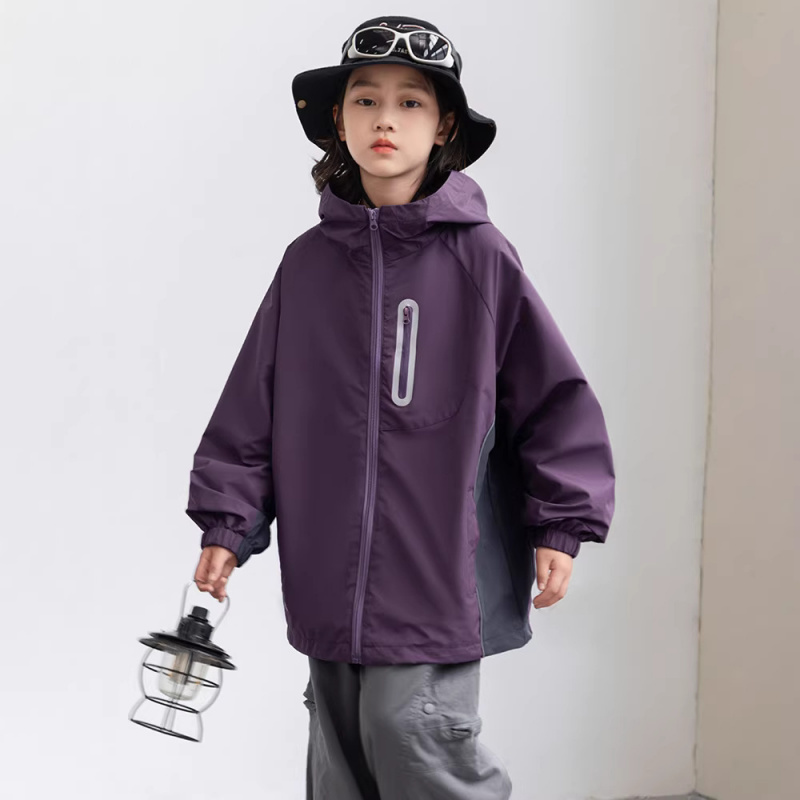 儿童装男童春装风衣外套2026新款中大童春秋款春季男孩冲锋衣户外