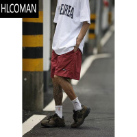 HLCOMAN日系复古户外速干短裤男士夏季潮牌宽松褶皱轻薄透气不过膝四分裤