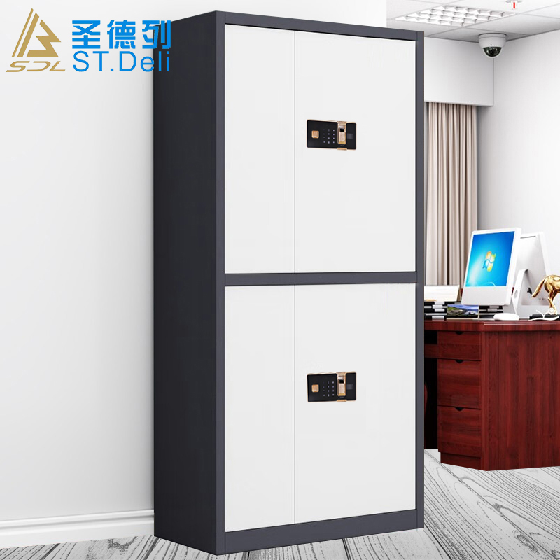 圣德列保密柜文件柜资料档案柜钢制加厚办公柜铁皮柜子指纹锁带抽