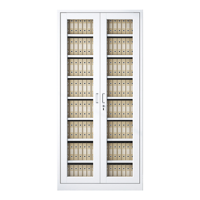 铭威盾凭证柜会计收纳柜财务档案柜资料柜加厚文件柜办公室带锁铁皮柜通玻柜八层