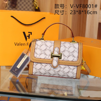 MKJ欧美时尚vf棋盘格盒子小方包包女2023新款字母复古老花单肩手提包斜挎小包