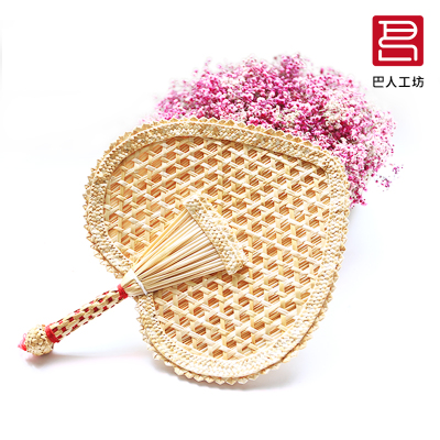 精编棕叶大蒲扇手工编织男夏季手摇宝宝老式纳凉芭蕉蒲扇子麦秸编织扇桃心形扇面宽度28~30cm