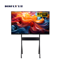 飞显 75英寸智能交互式电子白板会议平板一体机无线投屏触摸屏推车安装 FX-LHD75FH2