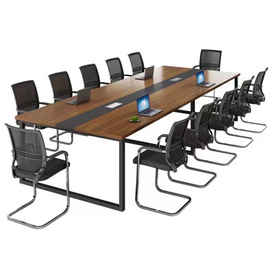 富可士 广能 会议桌长桌操作台长方形桌子洽淡桌办公室长条桌含电子桌牌