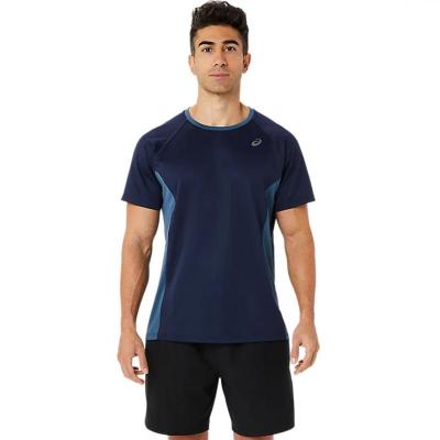 Asics男士速干透气运动短袖T恤环保材质冷感科技跑步训练衣25夏季新款