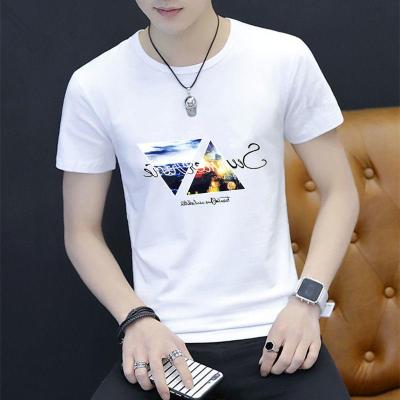 2021夏季男士短袖T恤中青年韩版半袖打底衫体恤大码男装上衣服男T恤