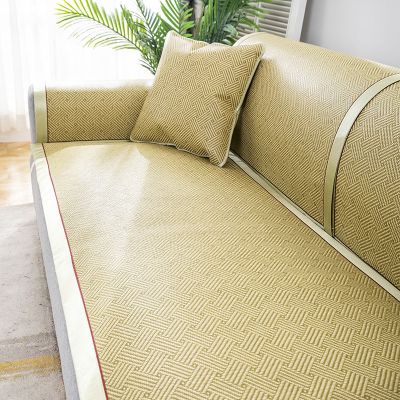 透气夏季沙发垫夏凉垫沙发凉席坐垫夏天沙发垫藤席防冰丝沙发套罩巾涡曼