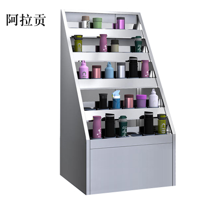 阿拉贡304不锈钢员工车间多格茶杯放置收纳柜30位水杯架1250*650*590