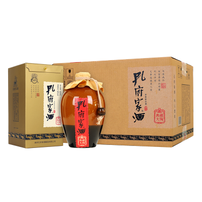 孔府家酒 52度经典大陶500ml*6瓶山东特产浓香型白酒整箱典藏大陶