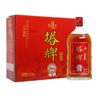 塔牌银标特型黄酒 10度 500ml*6瓶 箱装 半干型 手工酿造黄酒