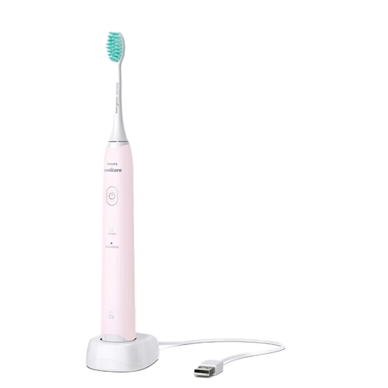 飞利浦成人声波震动牙刷HX2421-04 30000转强劲清洁带充电指示灯