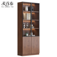 芙首泰玻璃门书柜双门双柜600*320*2000mm个