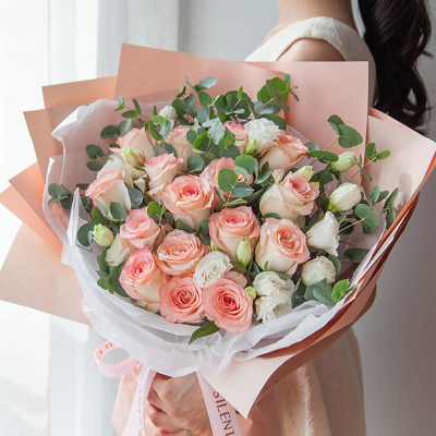 爱花居鲜花速递同城送花粉玫瑰花束生日鲜花送女朋友友闺蜜朋友南京