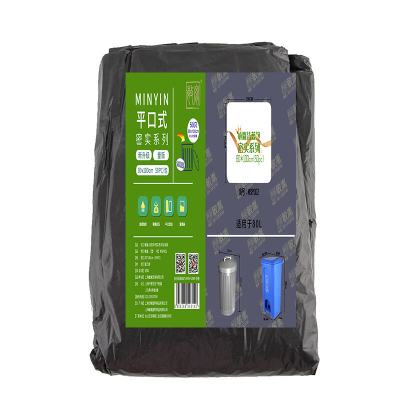 敏胤 MSP002 80*100cm 密实型平口式背心垃圾袋 黑色 50PC/包