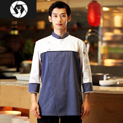 HongZun布施衣者餐饮酒店后厨厨师工作服长袖秋冬款饭店厨师服厨房工装男工装制服