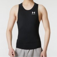 UA安德玛男子新款运动休闲跑步训练速干无袖背心T恤1368352-001 ZP