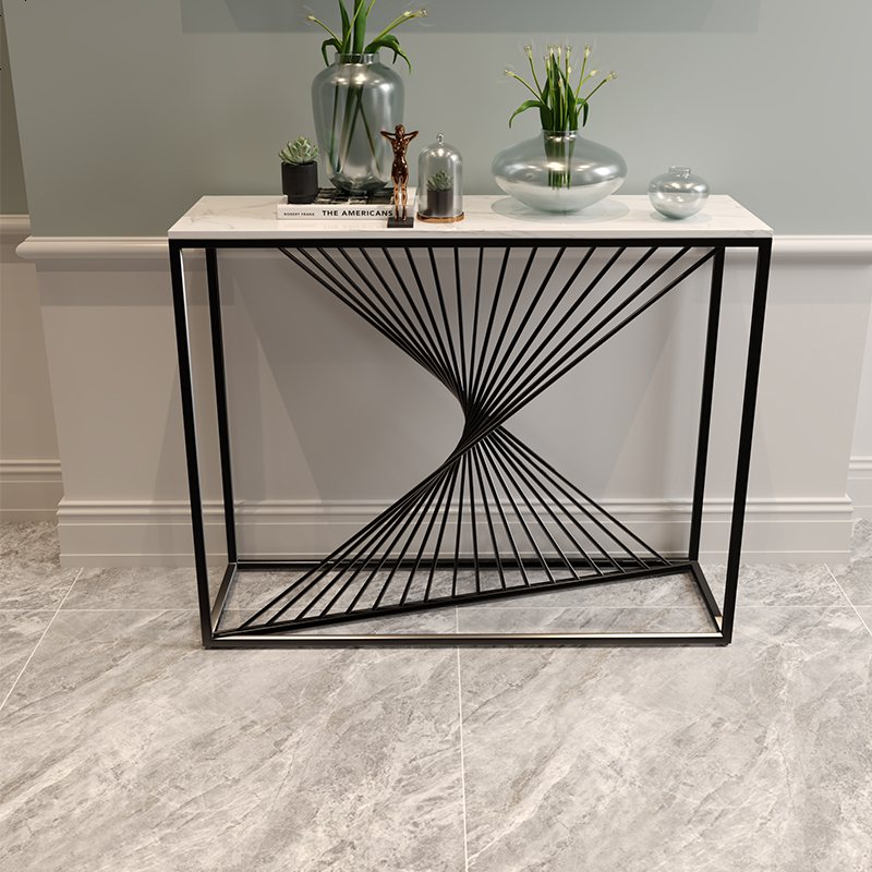 简约现代玄关台走廊置物架大理石案台条案北欧轻奢客厅玄关桌隔断