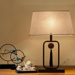 苏宁放心购 新中式台灯 床头卧室灯 中国风客厅装饰台灯 酒店工成别墅会所餐厅灯 台灯+送优质LED光源 默认颜色