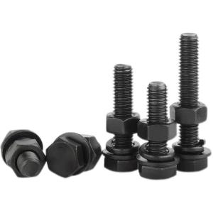 中锦科技 4.8级外六角螺栓套装M18*90mm[螺栓+螺母+平弹垫]套