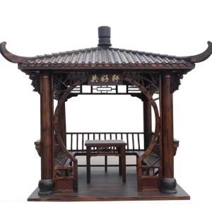 森美人庭院别墅酒店室内凉亭户外防腐四角六角凉亭中式实木亭子木屋