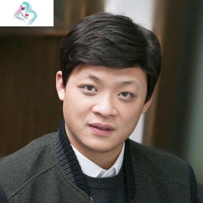 中年男士假发真发短发男老年人男式短直发中老年假发蓬松帅气爸爸你那么美自然黑真发递旋