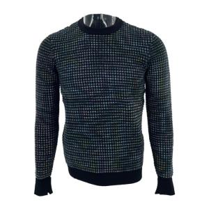 高田贤三(Kenzo)运动休闲长袖圆领毛衣男款罗纹针织舒适百搭套头