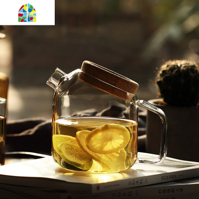 冷水壶玻璃可高温凉水壶家用 大容量超大玻璃壶耐热 创意个性防爆 FENGHOU 逗逗水壶中号1200ML