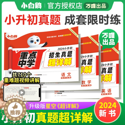 [醉染正版]2024新星空小升初真题卷数学语文英语毕业分班考试卷重点中学2023招生分班真题试卷超详解小学五年级六年级系