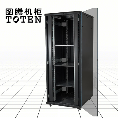 图腾(TOTEN)G2.8842 网络机柜 加厚机柜 交换机机柜 UPS电源 加宽19英寸标准机柜 黑色 42U2米.