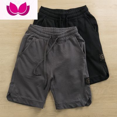七斓运动四分短裤男日系潮牌宽松休闲五分裤夏季针织五分卫裤男裤子潮