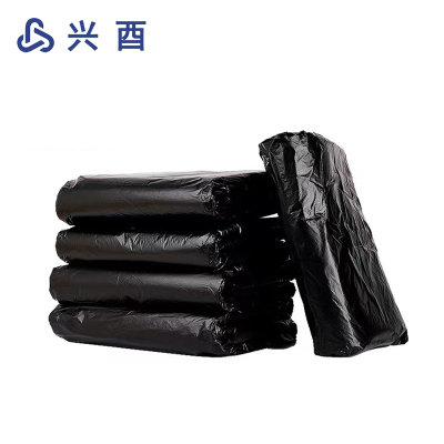 兴酉 黑色平口垃圾袋 60*80cm50只 包