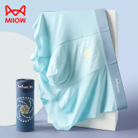 猫人负离子冰丝无痕内裤男士平角裤桑蚕丝抑菌裆四角短裤[3条装]