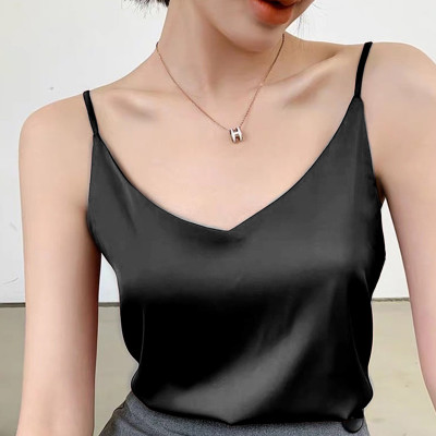 [1折价19.9元,叠加优惠券]女式背心夏季新款V领吊带背心韩版宽松纯色百搭上衣潮