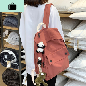 简约双肩包女森系ins韩版原宿ulzzang高中大学生书包中学生初中生NEW LAKE