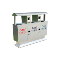 翌嘉 YJ4070411不锈钢分类垃圾箱公共场合环卫果皮箱户外垃圾桶 201不锈钢三分类北京桶