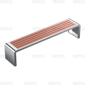 洛泰远 不锈钢塑木公园椅广场休闲长椅长凳 2米