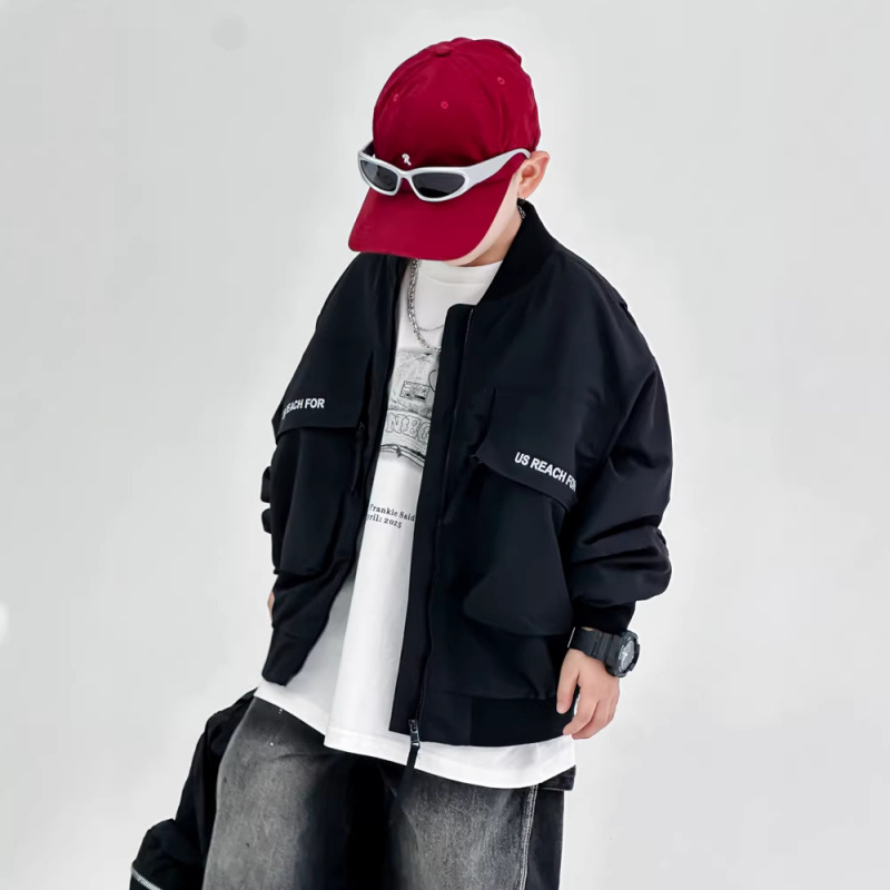 男童工装外套春秋款2026新款儿童春季夹克衫帅气中大童春装棒球服