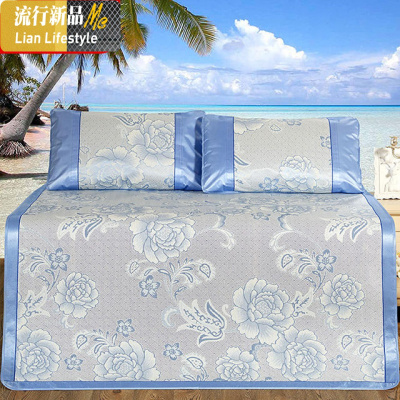 凉席1.8m床冰丝席三件套夏季单人学生宿舍0.9米1.2席子 三维工匠凉席/凉枕