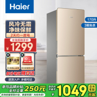 海尔(Haier)170升双门冰箱 风冷无霜 节能家用电冰箱 两门冰箱 家用小冰箱BCD-170WDPT