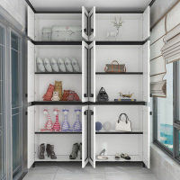 汐岩太空铝阳台储物柜防潮防晒收纳柜吊柜壁柜杂物柜鞋柜地柜飘窗柜子