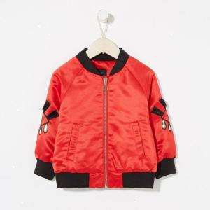 [2件2折价:49]米喜迪mecity童装秋新款男童外套刺绣棒球领棉服夹克