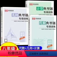 [计算+代数+几何]典型题专项训练 八年级/初中二年级 [正版]八年级数学典型题计算题专项训练几何模型代数大全人教版初二
