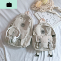 工装书包女ins复古日系学院风高中学生双肩包森系百搭旅行小背包NEW LAKE