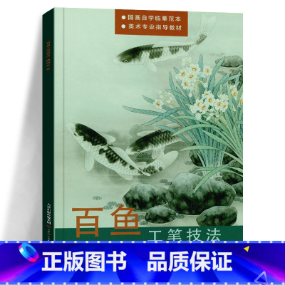 [正版]新书 百鱼工笔技法 路雨年 国画自学临摹范本美术 工笔鱼画技法 零基础画鱼步骤绘画技法天津人美