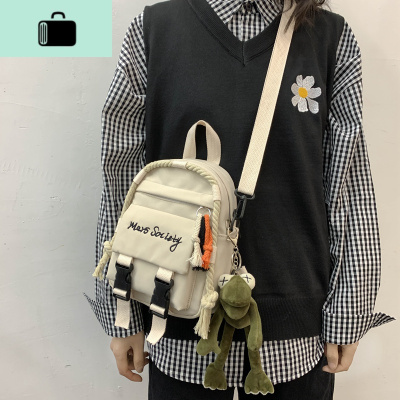 ins书包女 韩国工装学生多用潮搭小双肩包日系原宿暗黑风斜挎小包NEW LAKE