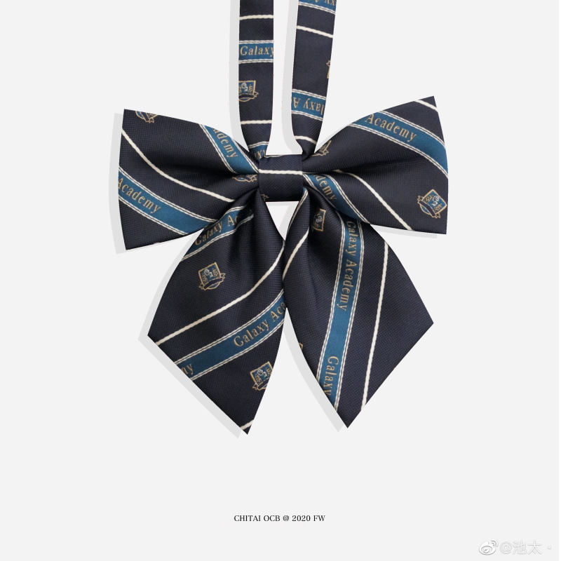 盛世尼曼[现货]灰蓝字母领结 15天内发 池太原创 dk jk制服领带