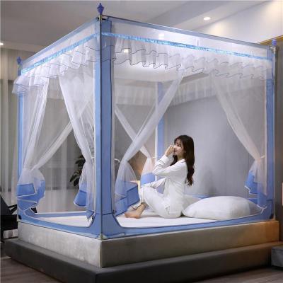 美帮汇蚊帐拉链蒙古包公主风1.5米1.8m床双人家用儿童防摔支架夏季纹帐2